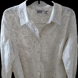 Chico White Taylored Embroidered Shirt